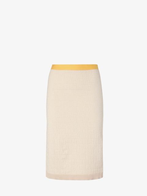 Skirt Light beige cotton and silk skirt.