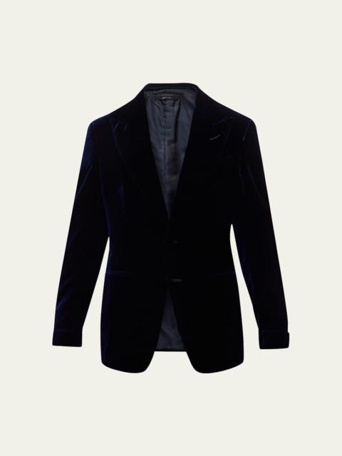 Men's Wool-Silk Velvet Cocktail Jacket