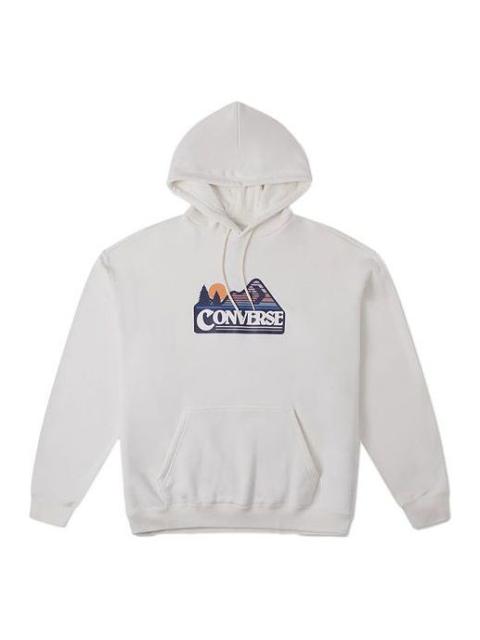 Converse Elevated Logo Graphic OS Heavyweght Hoodie 'White' 10026526-A03