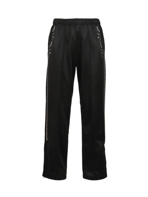 POLYESTER JERSEY TRACK PANTS / BLK