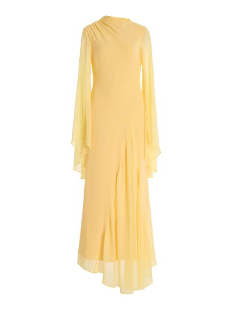 Exclusive Hausos Chiffon Maxi Dress yellow