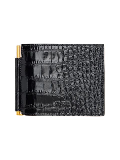 Black Exotic Line Money Clip Wallet