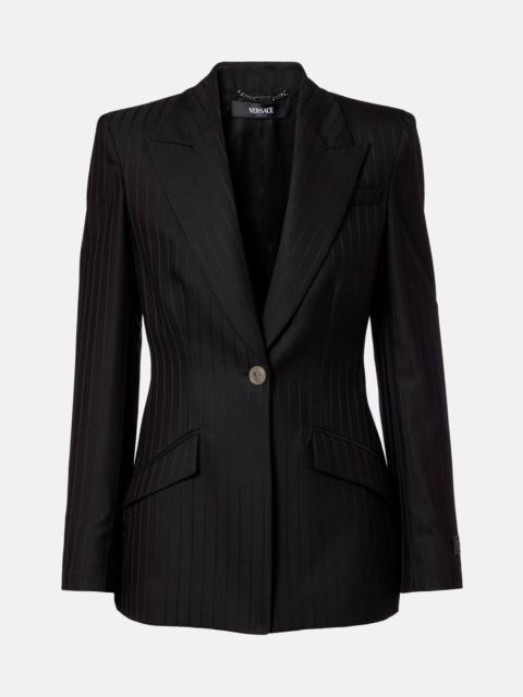 Pinstripe virgin wool blazer