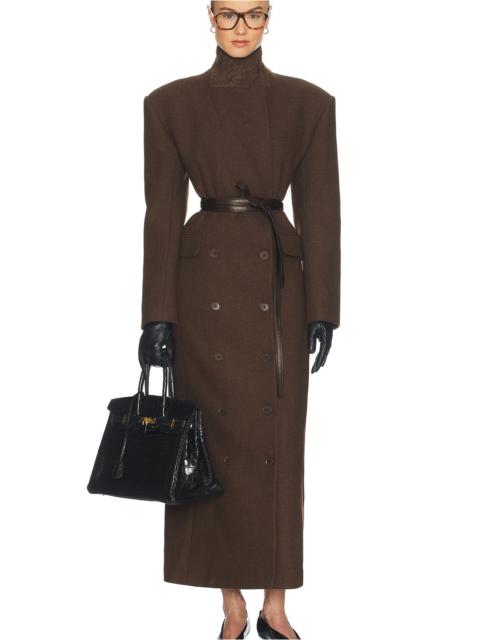 Italian Wool Blend Extra Long Coat