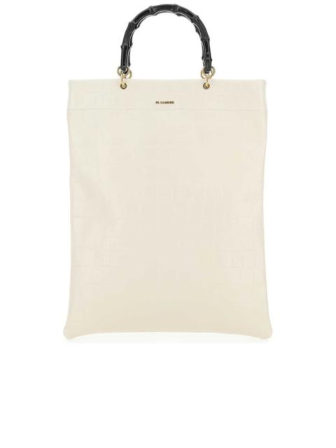 Ivory Leather Medium Shopping Bag