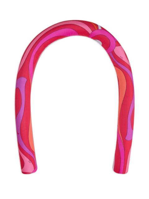 swirl-print pool float