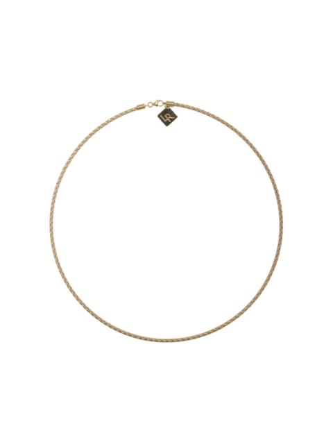 14K Yellow Gold Wire Necklace gold