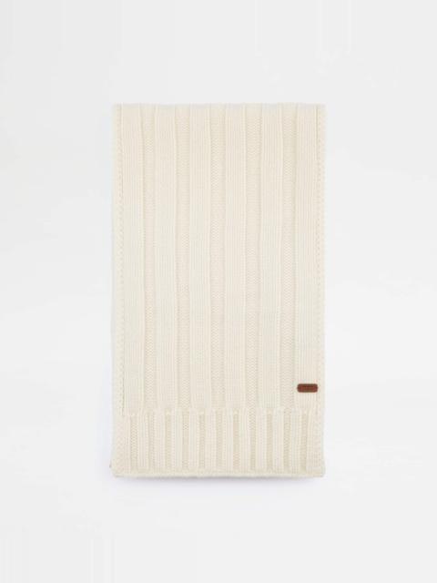 CASHMERE BLEND SCARF - GREY