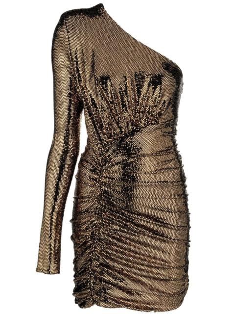 sequin-embellished ruched dress