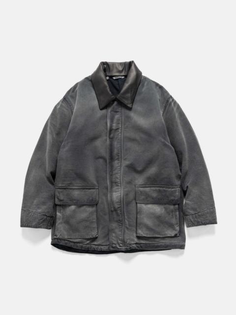 Product Dyed Organic Cotton Duck Blouson Faded Black