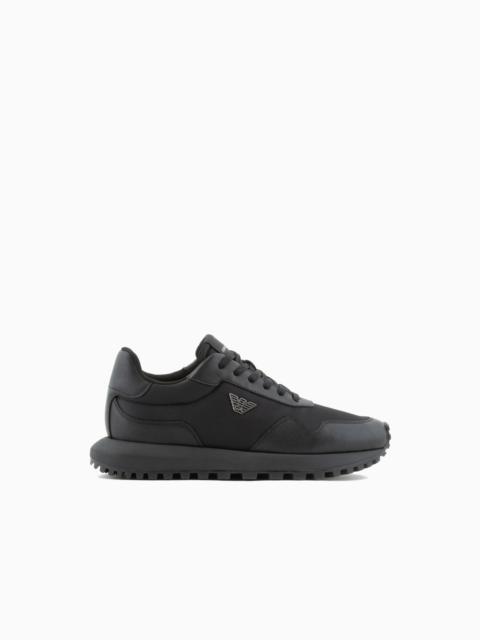 ASV RECYCLED NYLON SNEAKERS WITH REGENERATED SAFFIANO DETAILS