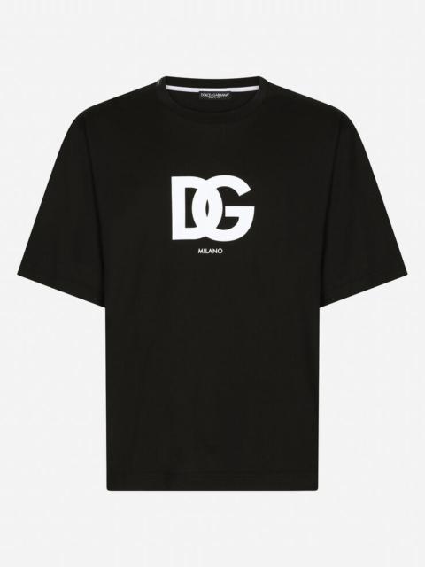 Cotton T-shirt with DG logo print
