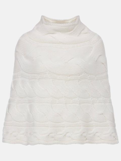Evanna cable-knit cashmere cape