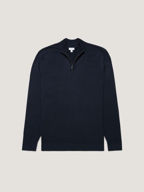 Extra‑Fine Merino Zip Neck