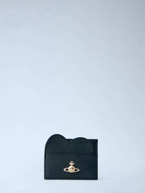 Heart Motif Leather Card Holder