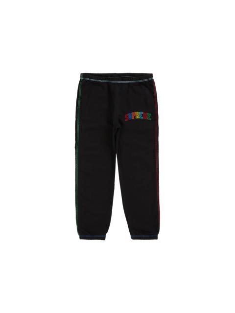 Supreme Big Stitch Sweatpant Black