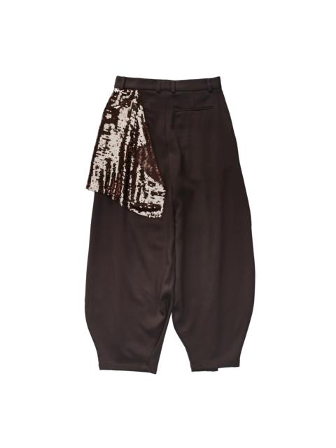 Edward Cuming Kickout Drape Trouser Brown