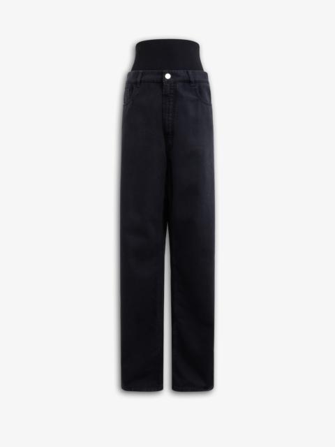 KNIT BAND JEANS IN DENIM