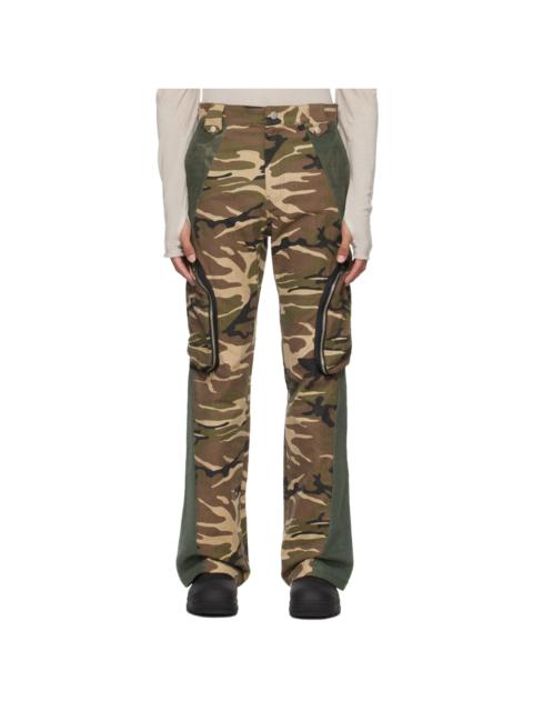 SSENSE Exclusive Green Camouflage Cargo Pants