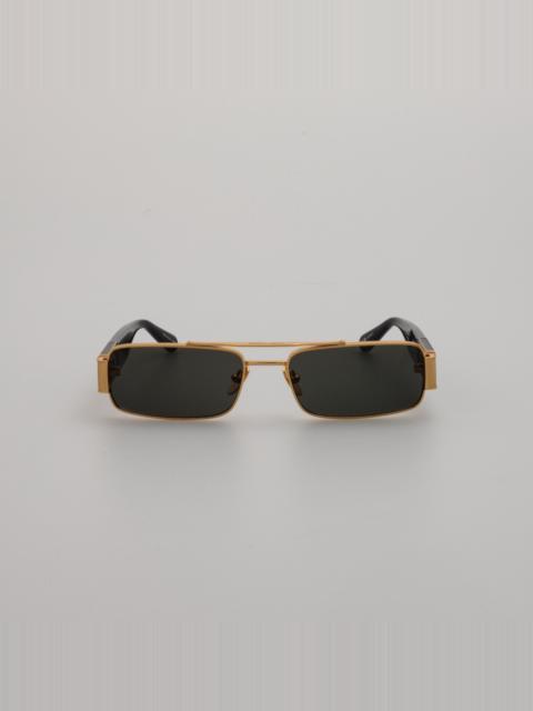 MEN'S JOEY RECTANGULAR SUNGLASSES IN YELLOW GOLD