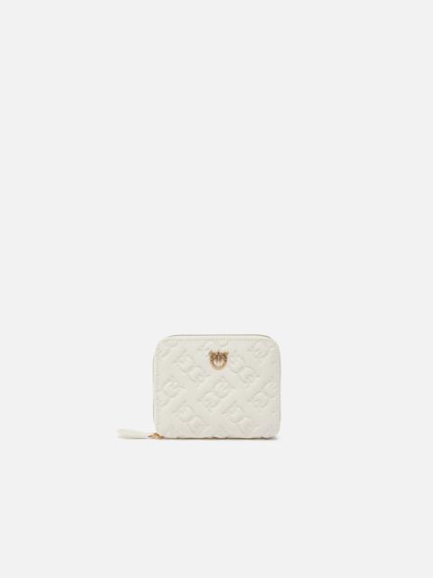 SQUARE WALLET IN MONOGRAM IMPRINTED LEATHER