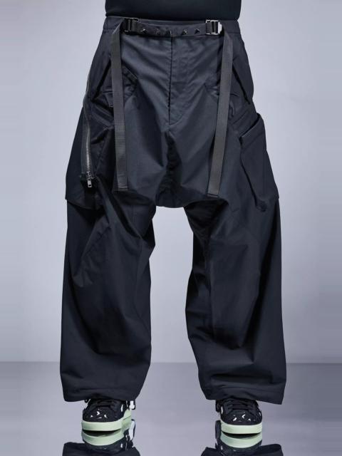 P30AL-E Encapsulated Nylon Ultrawide Drawcord Cargo Trouser Black