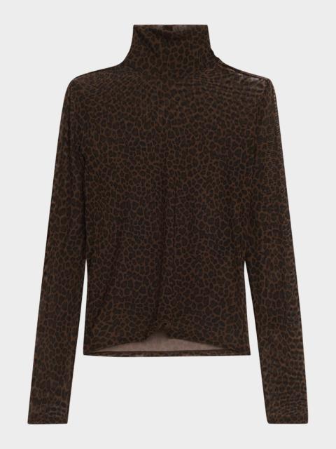 The Sheer Mesh Turtleneck Top