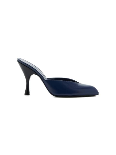 Sitting Pretty Leather Mules navy