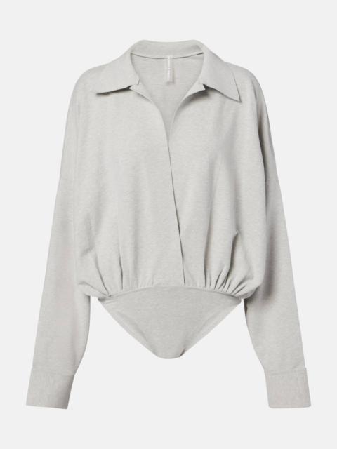 Cotton-blend jersey bodysuit