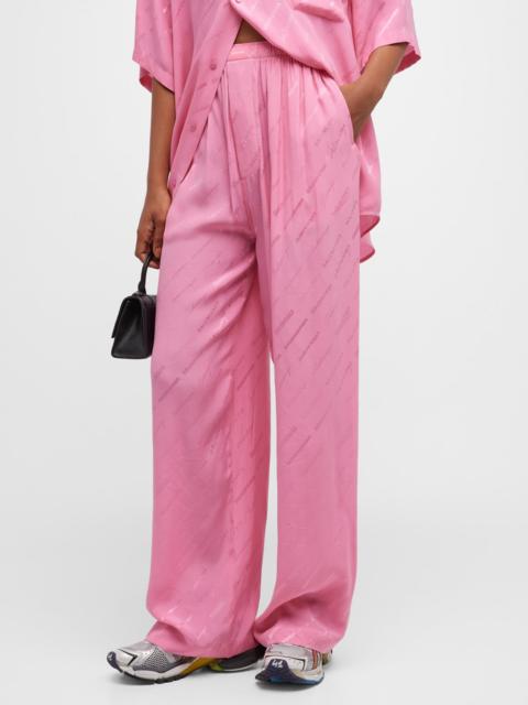 Logo Print Pajama Pants