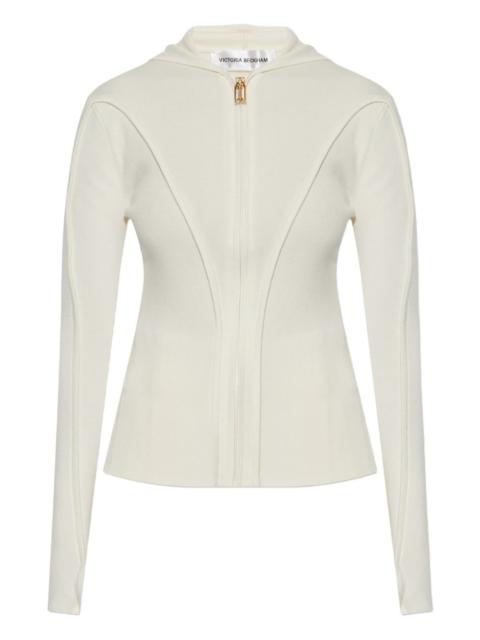 zip-up hooded jacket