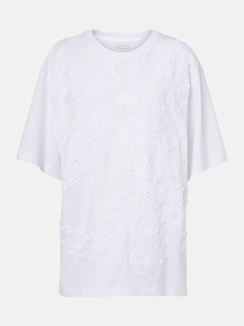 Embroidered oversized cotton T-shirt