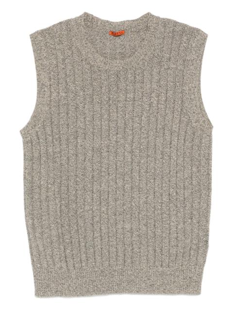 cable-knit vest