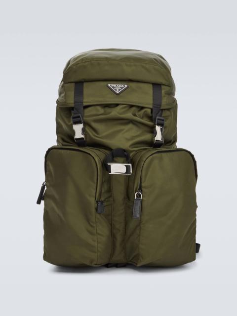 Re-Nylon leather-trimmed backpack