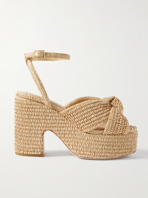 Liza Raffia Platform Sandals