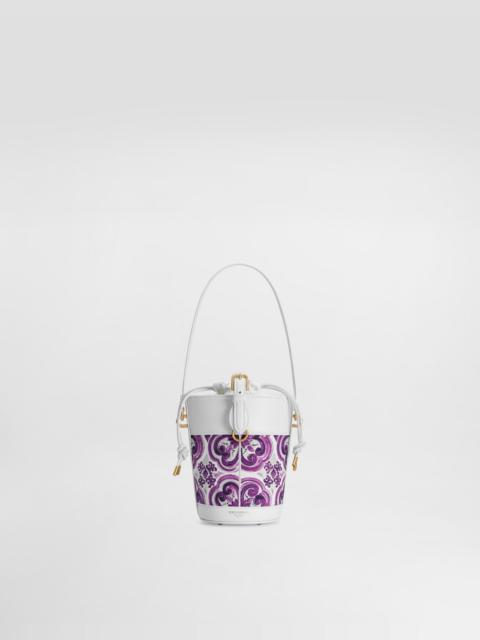 Capri canvas Majolica-printed bucket bag