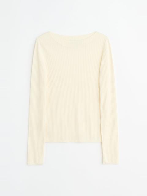 Strict Knit Ivory Cotton Crepe