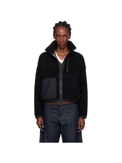 Black Simcoe Zip Up Fleece Sweater