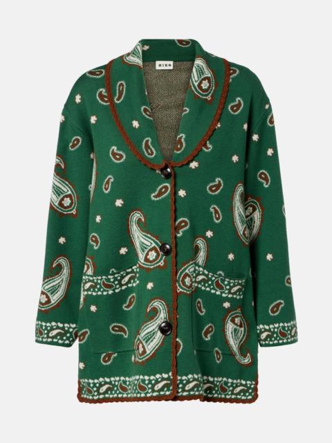 Morla paisley wool and cotton cardigan