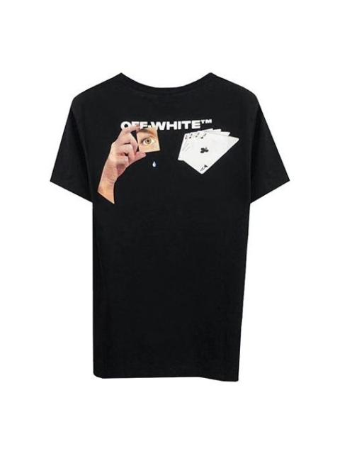 Off-White C/O Virgil Abloh Men'S Black Hand Card Over Tee OMAA038E191850111088