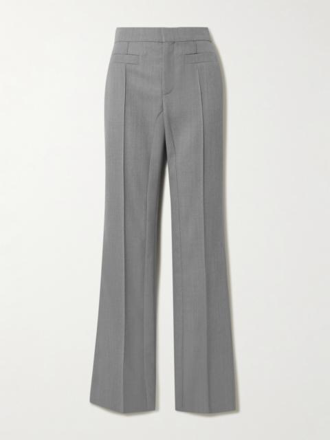 Wool Flared Slim-fit Pants