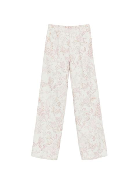 floral -print trousers
