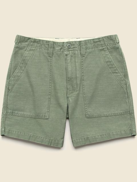 7" Surplus Shorts - Olive Sateen