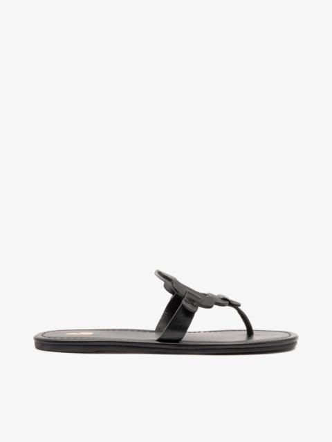 Margherita Thong Sandal In Black Leather
