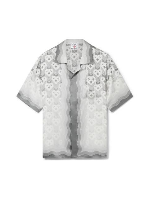 Gradient Heart Monogram Silk Shirt | Casablanca Paris
