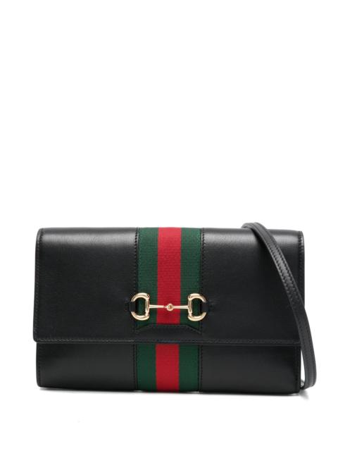 Gucci Horsebit Striped Clutch Bag