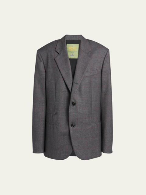 Classic Wool Prince Of Wales Blazer
