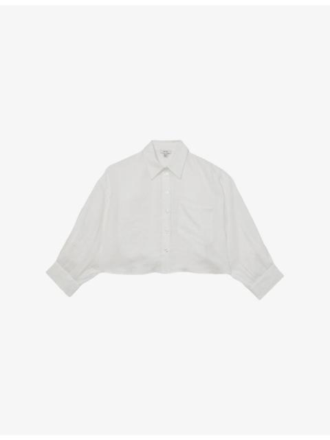 Solena Cropped Linen Shirt