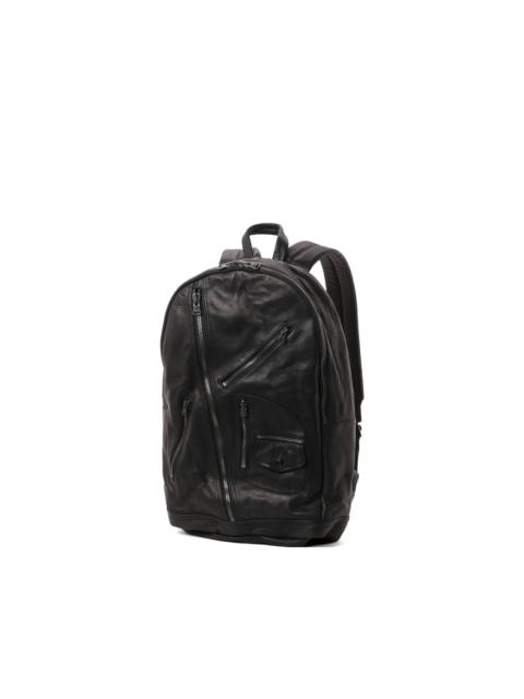 zip leather backpack