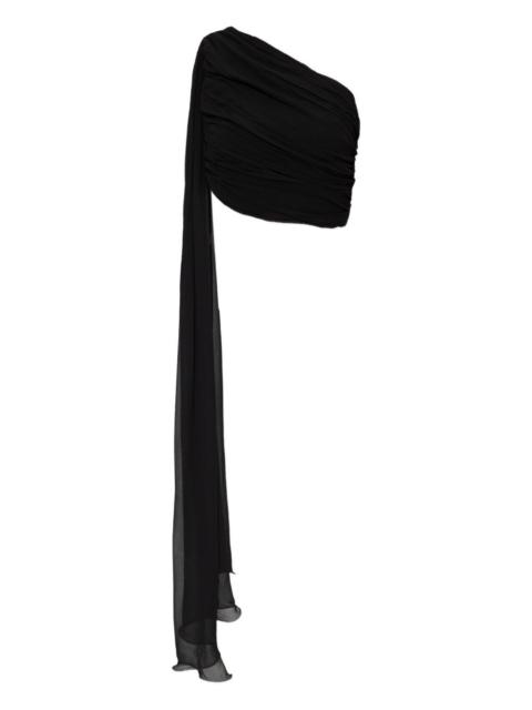 Solene draped one-shoulder top